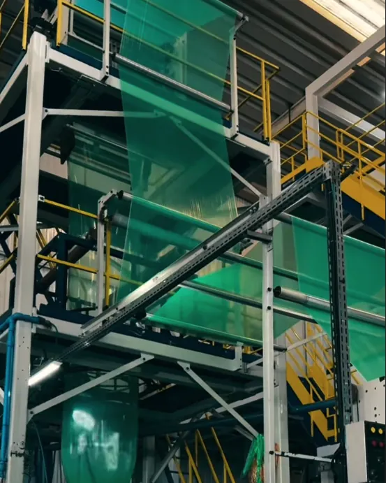 Linha de produção de filme stretch verde